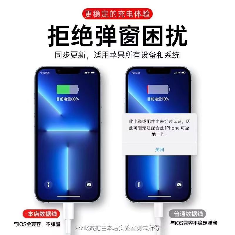 USB数据线适用苹果iPhone14/13/12proMax11/XS/XR/8p手机快充电线细节图