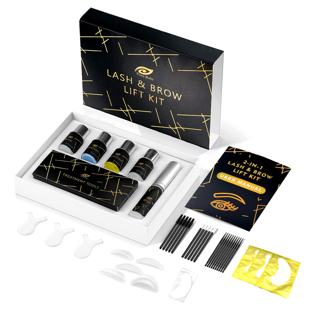 Cross Border Flora Ruby Eyebrow Perm Eyelash Perm Set Keratin Long Duration Curl Eyelash Set Beauty Batch Item Picture