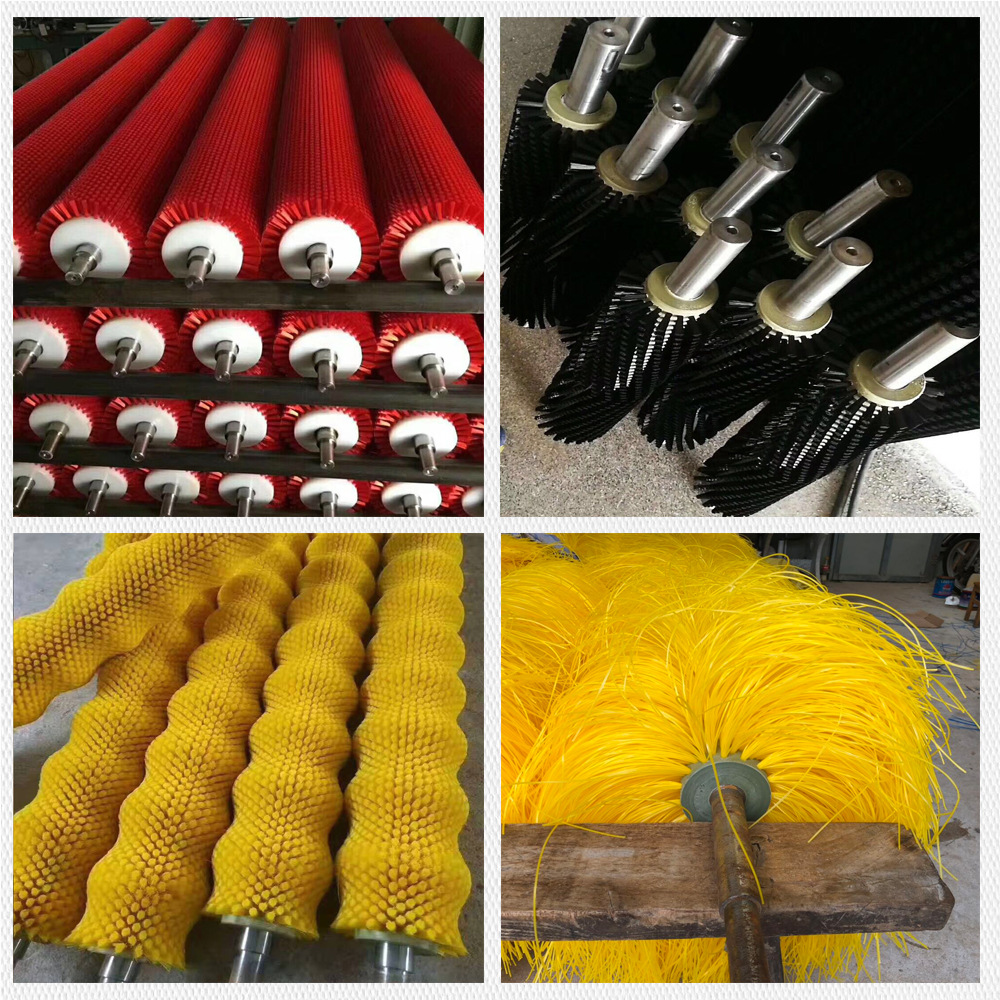 Industrial brush roller, roller brush cleaning, dust removal, polishing and grinding brush roller, wear-resistant nylon filament brush roller manufacturer Specification image