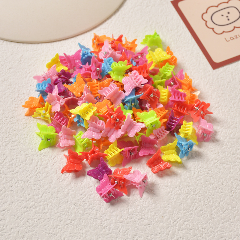 Small Flower Mini Rainbow Hyuna Hairpin Color Children's Small Claw Clip Wholesale Candy Bean Clip Baby Butterfly Headdress details Picture