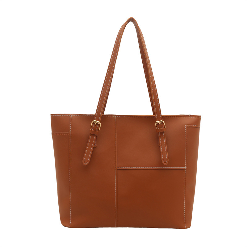 港风复古托特包包女2025新款韩版通勤包时尚手提大容量单肩大包