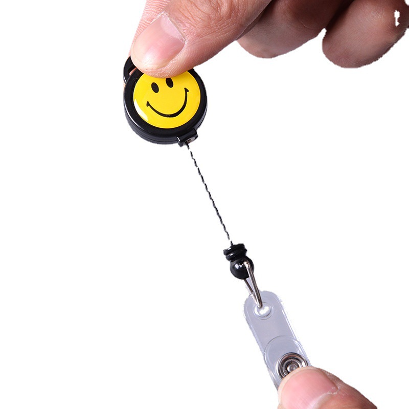 2.5cm small round pull-up buckle, metal pull-up buckle, ID card buckle, telescopic cartoon pull-up buckle, pull-down buckle, available in fixed color Item Picture