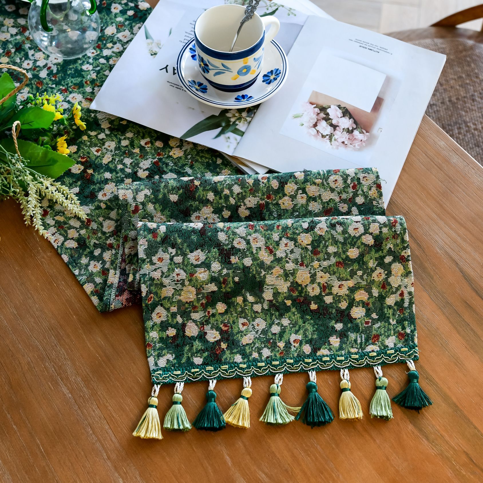 New Bohemian ethnic style heat insulation and anti-scald long strip Suzhou table flag Tea Flag TV cabinet cover wholesale from the manufacturer pic 42
