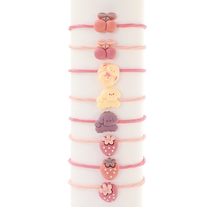 Children's hair bands, girls' hair ties, Korean baby hair accessories, girls' hair ties, high-elasticity hair bands, hearts Item Picture