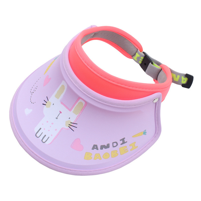 Children's summer sun protection, sun protection and UV protection hollow cap, adjustable cartoon sun cap for boys and girls, primary school students Item Picture