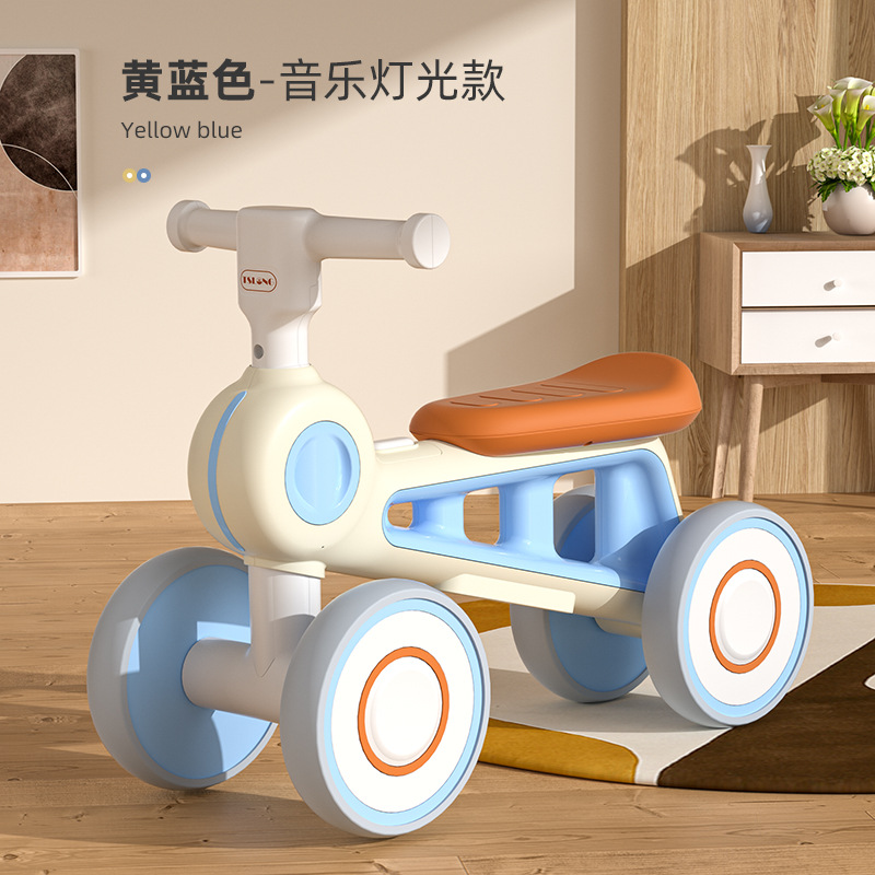 Children's balance scooters 1-3-year-old baby walkers without pedals, 2-year-old girls and boys' four-wheel sliding scooters Specification image