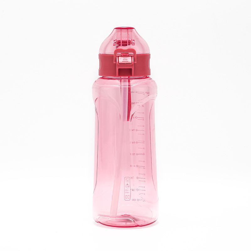 Korean creative pop-up lid cup, straw, silicone spout, sports water cup, large-capacity plastic cup, space cup, sports water bottle Item Picture