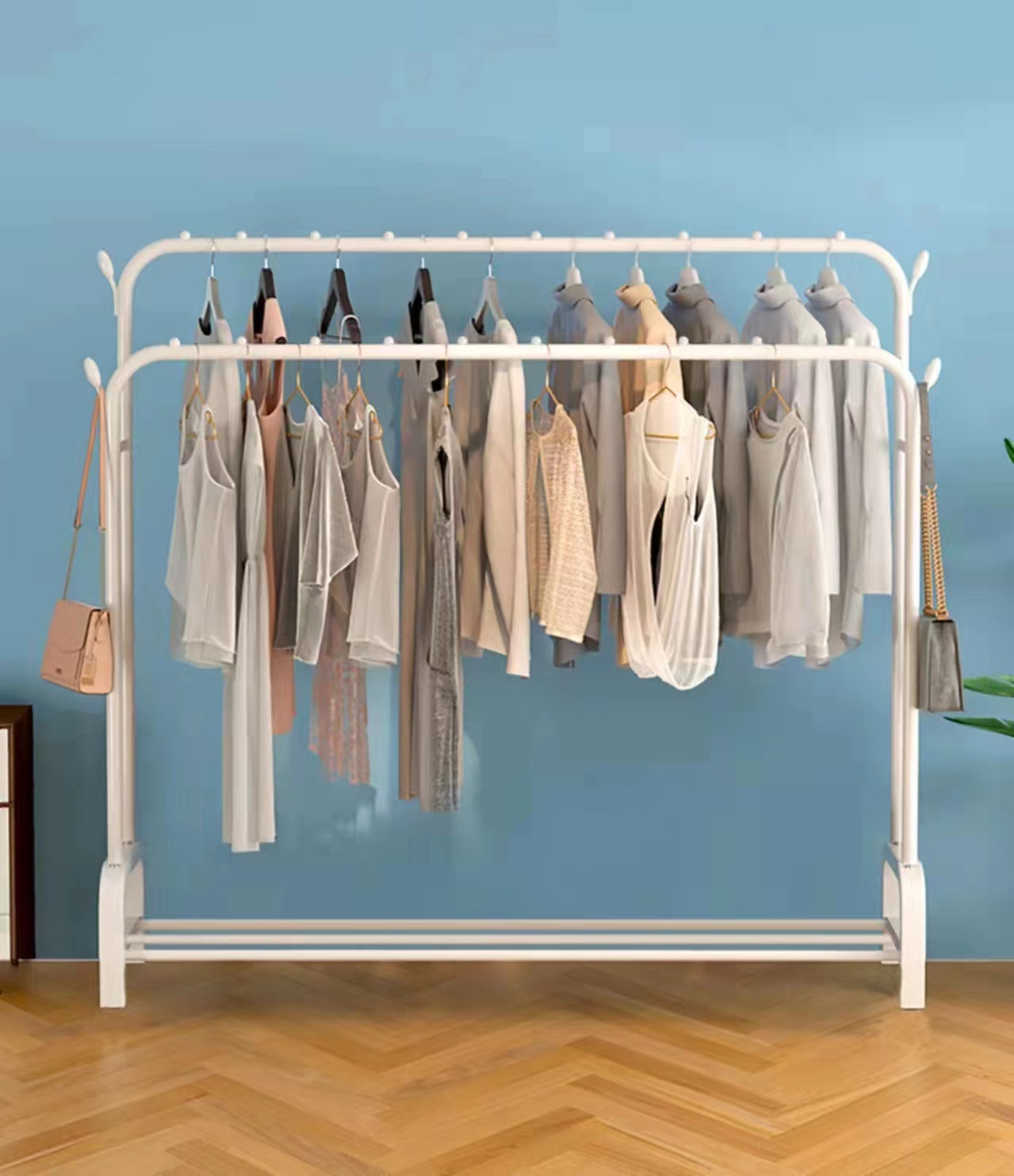 Simple Wardrobe Dormitory Bedroom Rental Room Hangers Household Storage Clothes Iron Rack Economy Simple Modern Item Picture