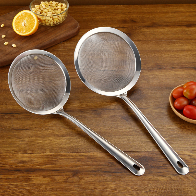 不锈钢网漏勺过滤油隔油勺厨房火锅打沫隔渣超密豆浆过滤网筛勺子