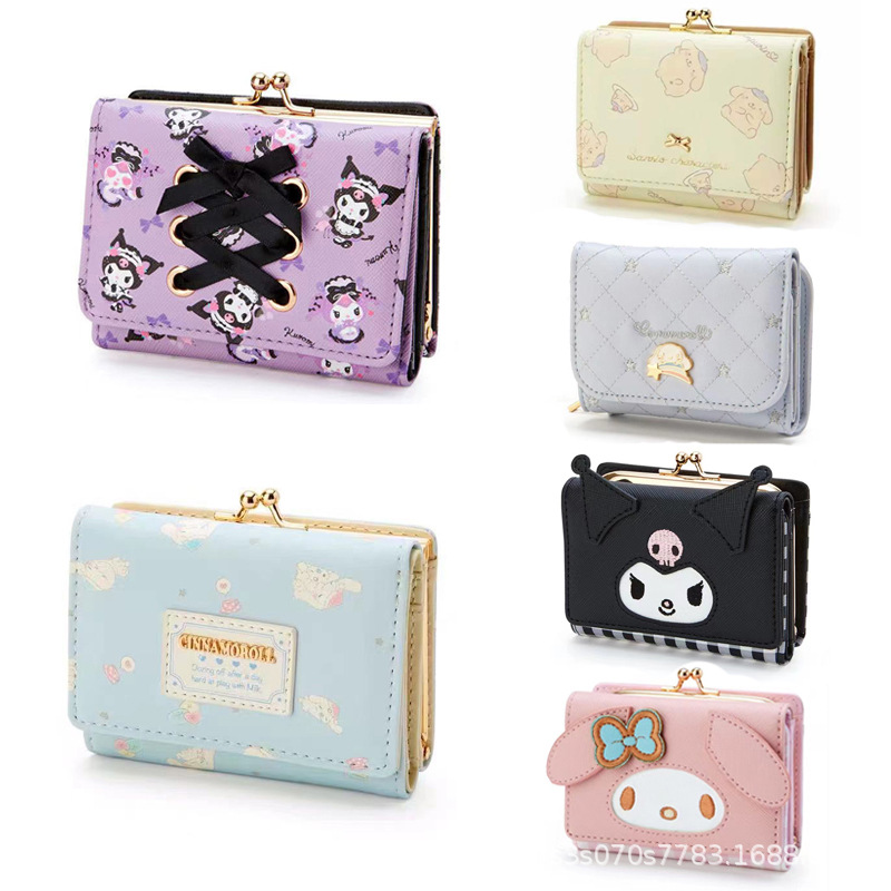 Cinnamon Dog Kulomi Purse Pu Leather Zipper Buckle Mld Card Wallet Short Cute Cartoon Day Application Scenario