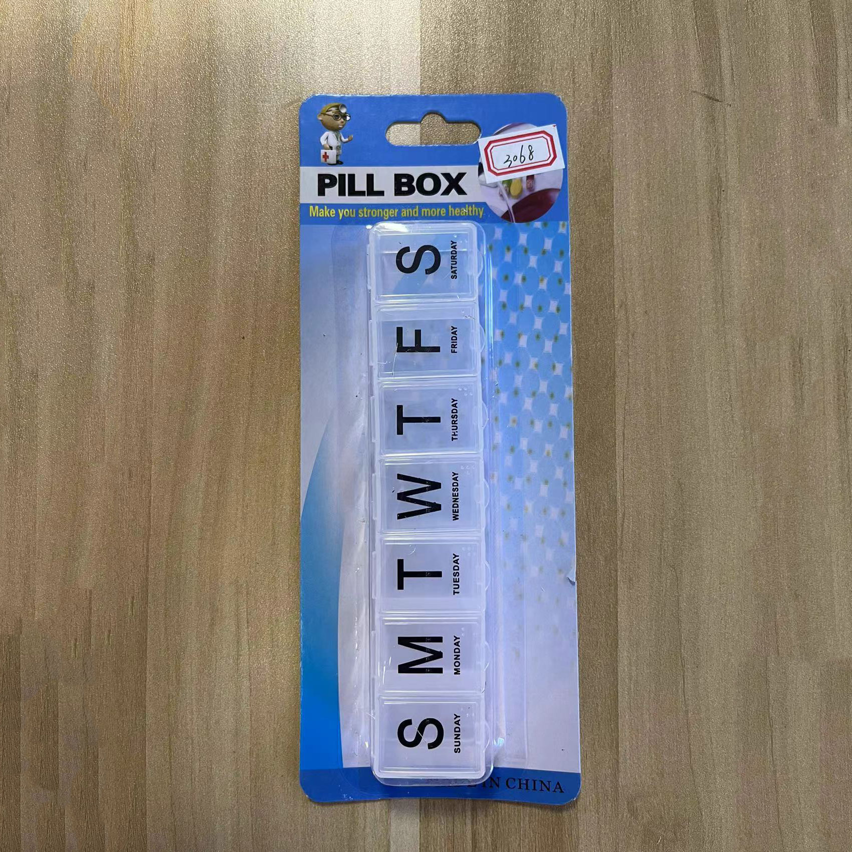 Pack A Weekly Portable Pill Box 7 Days With Braille Pill Box Portable 7-Cell Pill Box Rs-6501 details Picture