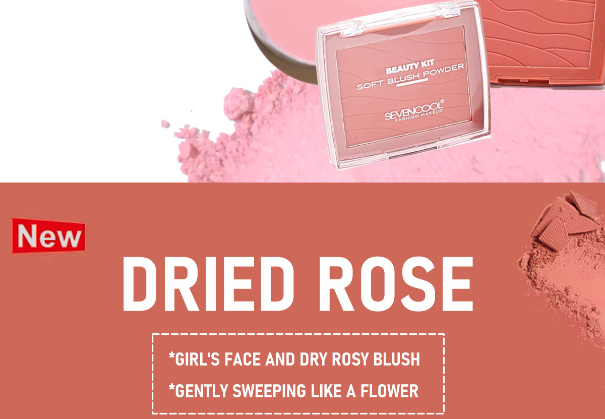 SEVENCOOL Blush matte, long-lasting whitening, easy to apply, blush cosmetics, makeup, nude series, single color blush pic 9