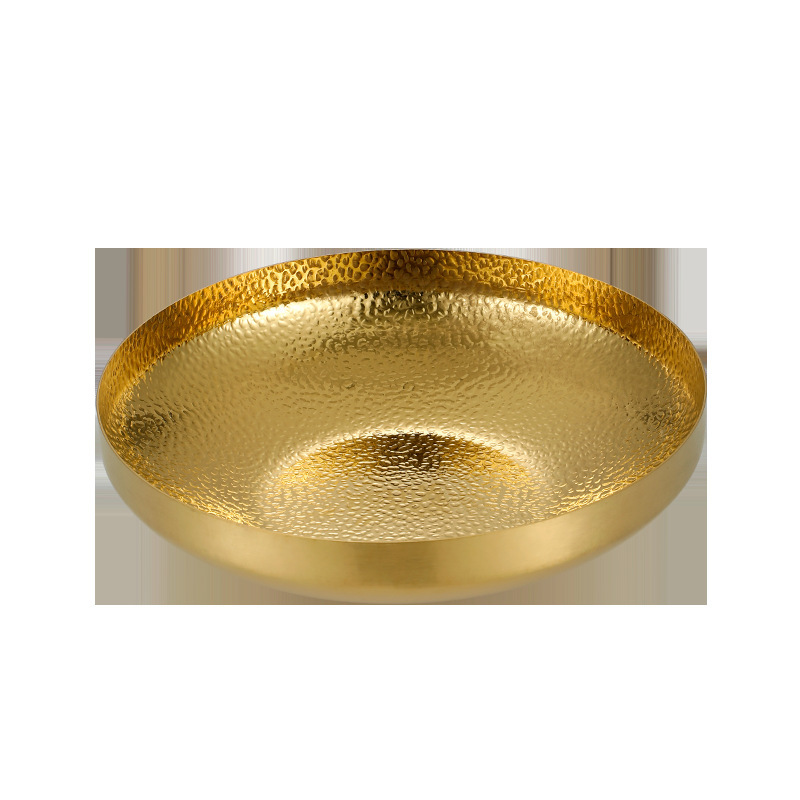 Three-Layer Steel Plate Fruit Plate Stainless Steel Salad Plate High Appearance Level Export Dessert Plate Hotel Commercial Dishes Item Picture