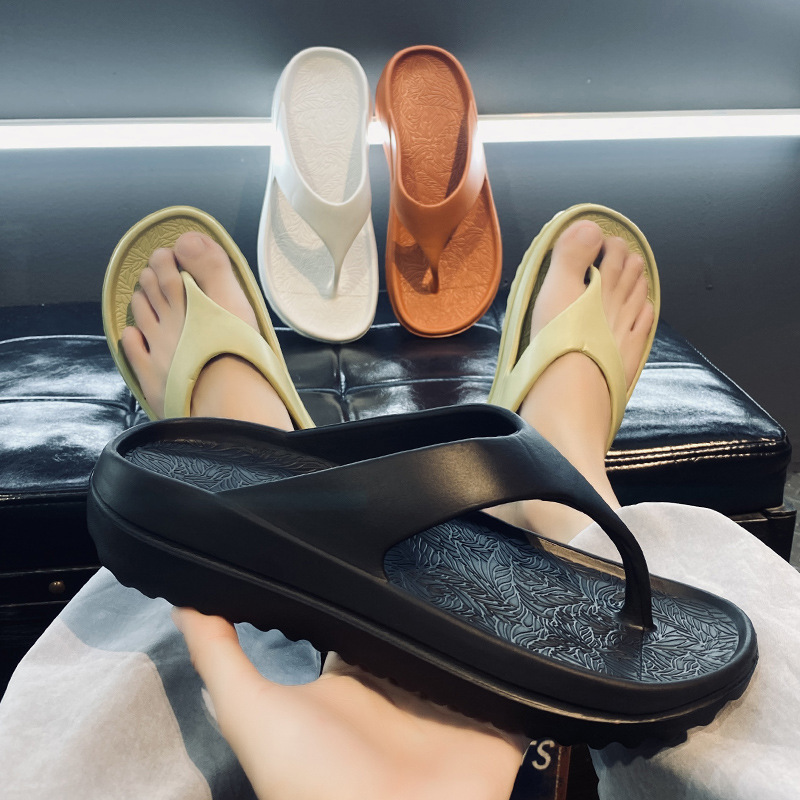 Flip-flops for men, anti-odor and anti-slip soft soles, summer men's personalized casual wear, beach Korean-style trendy cool slippers Specification image