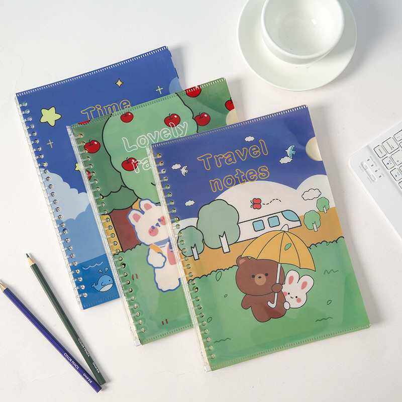 活页本学生b5横线替芯pp磨砂外壳线圈本错题本文具作业笔记本