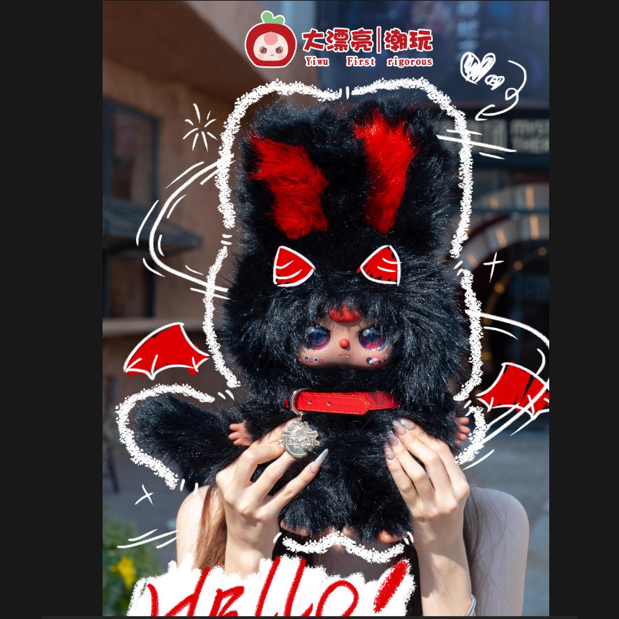 【店铺热卖】babythree娃三岁400体双生毛绒吊卡盲盒直播创意公仔