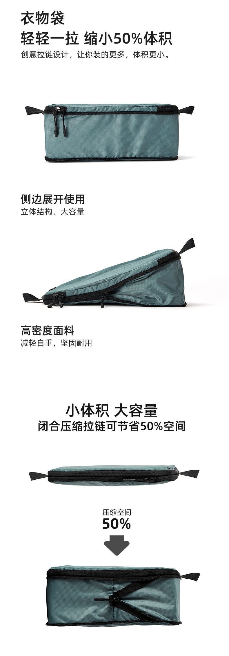 BOTTA DESIGN 飞行系列多规格可视衣物收纳套装 轻便可压缩带耳攀详情4