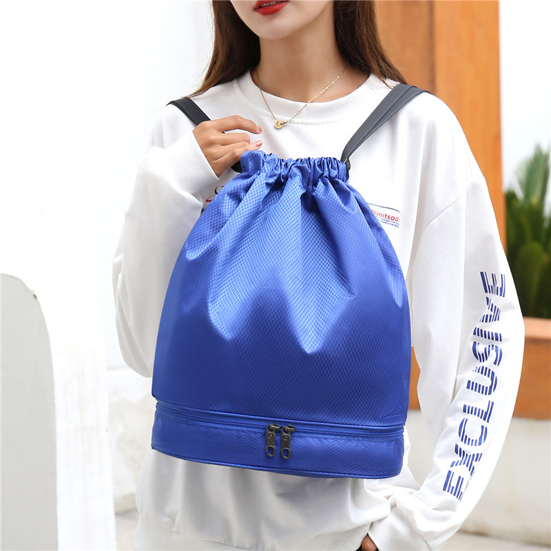 Bundle Pocket Draw Rope Backpack Men's And Women's Swimming Bag Dry Wet Separation Outdoor Travel Sports Fitness Backpack Wholesale Specification drawing