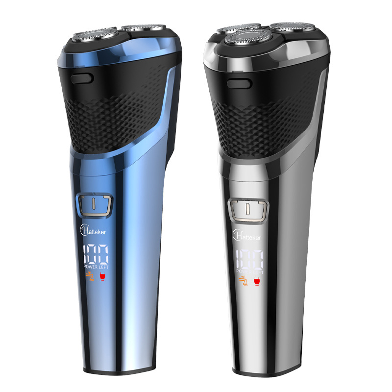 Hatteker Cross-Border Electric Shaver Rotary Three-Blade Shaver Full Wash Household Shaving Knife Item Picture