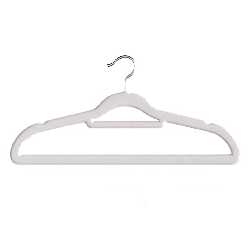 Flocking Rack Non-Slip Non-Trace Hanger Wardrobe Clothing Store Clothes Stand Dry And Wet Dual Use Home Dormitory Drying Clothes Rack Item Picture