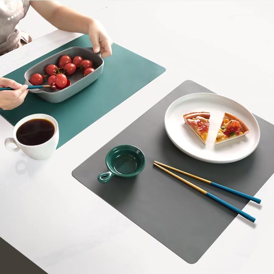 Ins Food Grade Silicone Placemats Students Oiling And Waterproof Table Mats Children Hot Insulation Mats Western Placemats Specification drawing