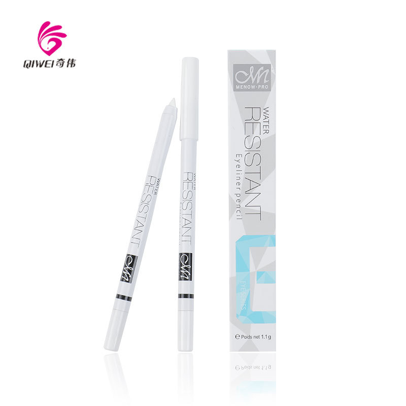 Menow White Eyeliner Long-Lasting No Halo Makeup Waterproof Anti-Sweat Summer Magic Lying Silkworm Pen White Cross Border Item Picture