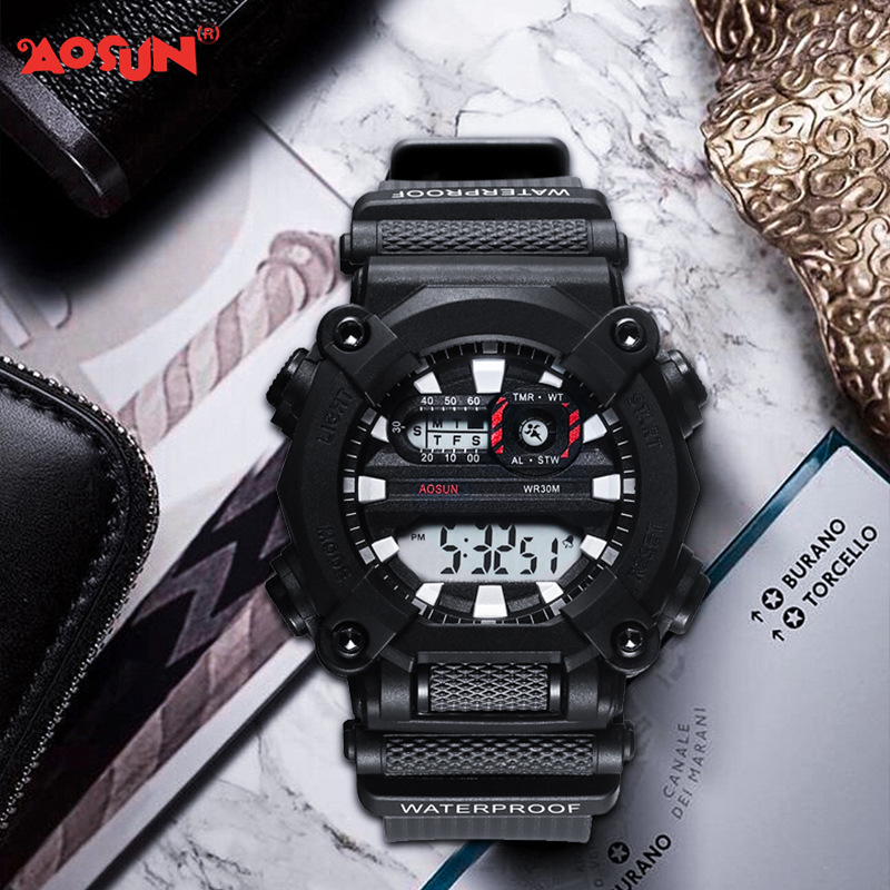 Student watch ins high appearance level waterproof electronic watch for junior and senior high school students, multi-functional student Korean version simple luminous Specification image