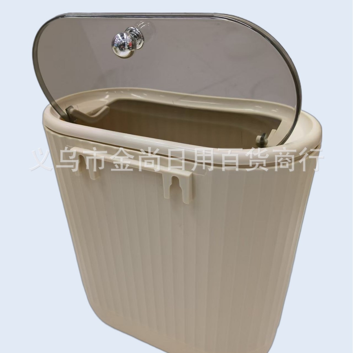 The narrow slit trash can can be placed in the corner of the bathroom. It is a Japanese-style simple plastic uncovered pressure ring multi-functional garbage bin Specification drawing