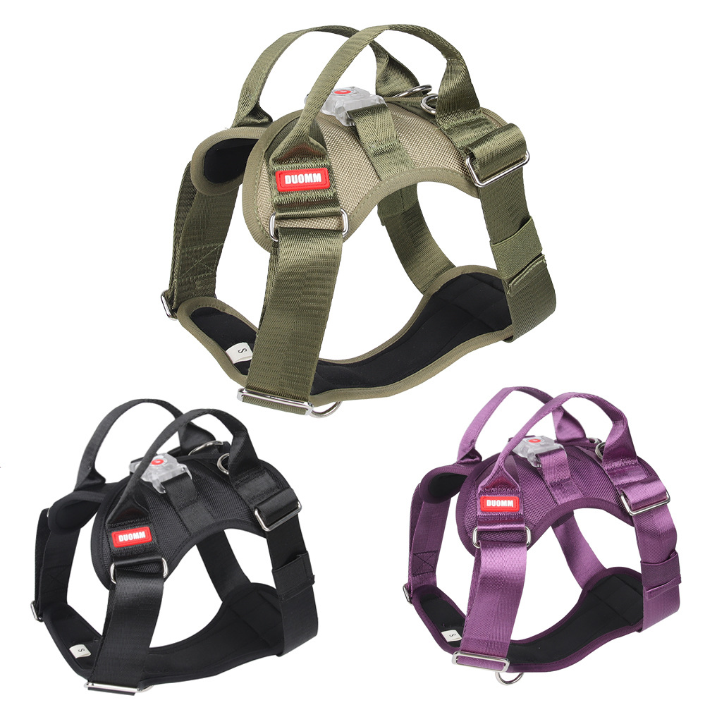 Wholesale of cross-border pet chest and back dog leashes, load-reducing LED lights, explosion-proof large-sized dog chest and back straps, and pet supplies Item Picture