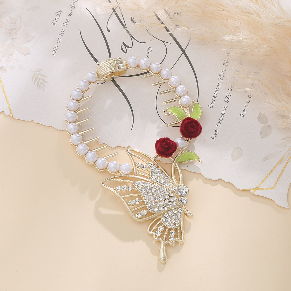 Ancient-style lily of the valley tassel hair clip headwear, forest-style super fairy bun hair clip, high-end bun hair buckle accessory details Picture