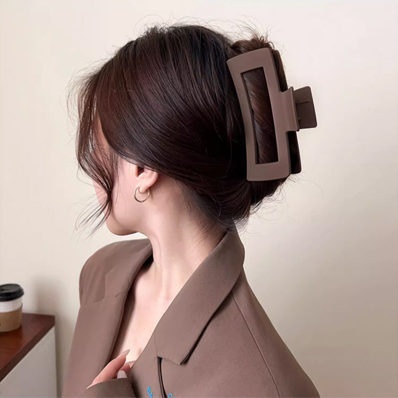 13CM extra grande cuadrado nubuck grip cantidad de pelo más bandeja de baño horquilla mujer espalda cabeza clip tiburón headwear wholesale Specification image