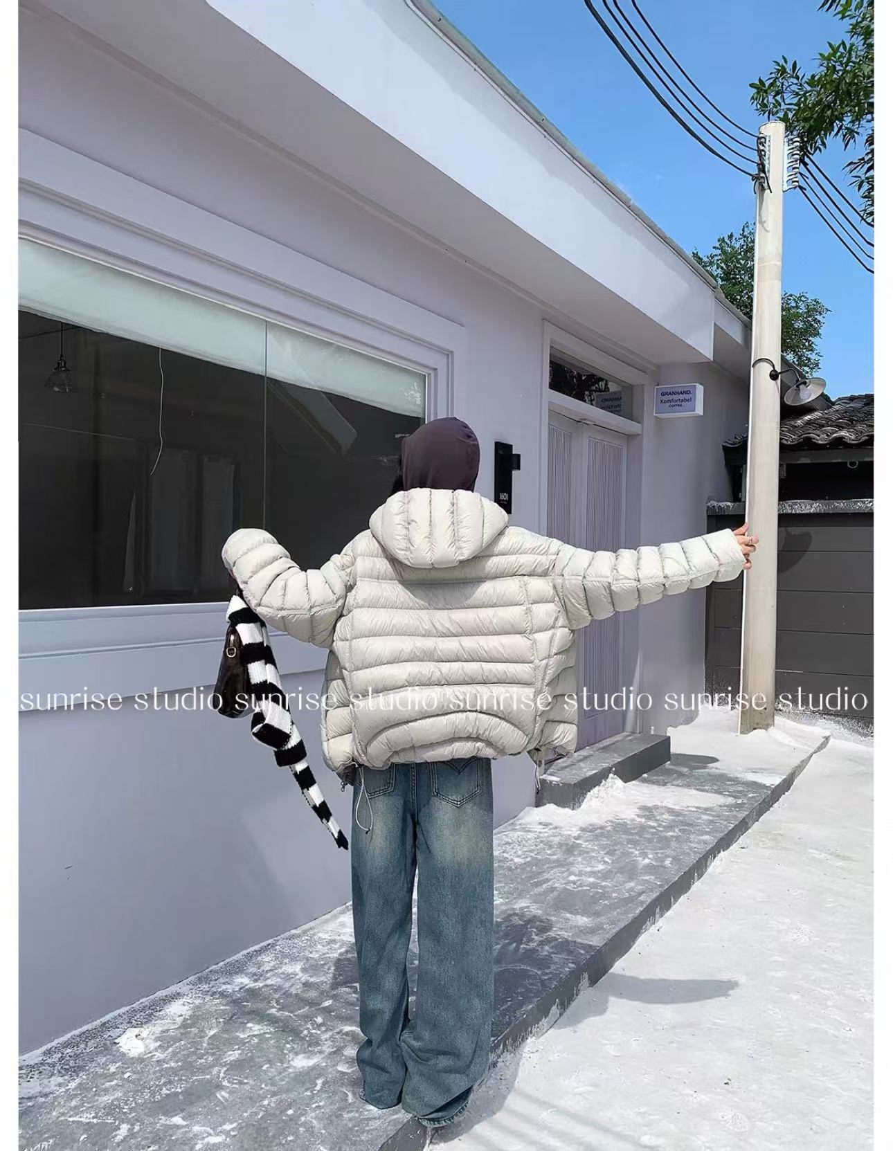 羽绒服女90白鸭绒排骨2025冬新款超好看轻薄连帽保暖短款外套批发详情20