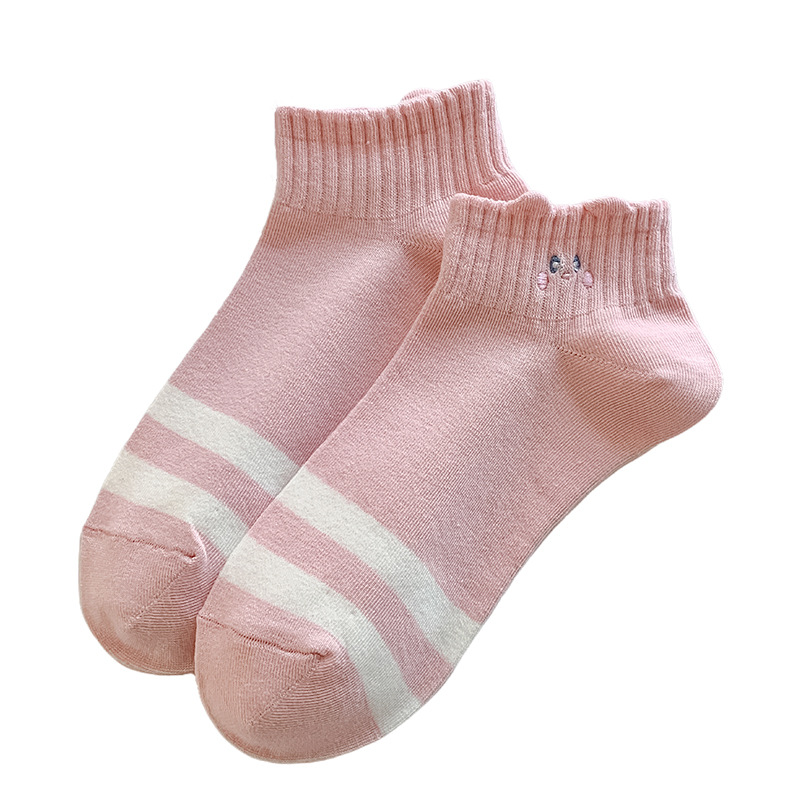 Sock stall, one-piece consignment, women's spring and summer short cotton socks, women's Instagram cute thin casual low-top boat socks, women's socks wholesale, one-piece consignment Item Picture