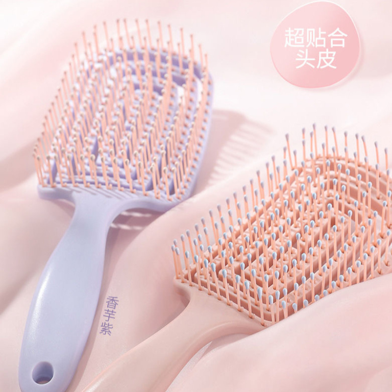 长发女专用大弯梳蚊香梳造型气囊排骨镂空梳造型师蓬松高颅顶梳子