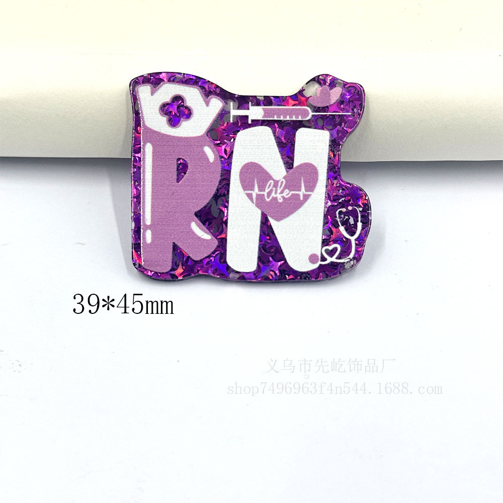 New Loose Powder Cartoon Official Medical Rainbow Bag Jewelry Acrylic Pieces Cute Diy Patch Accessories details Picture