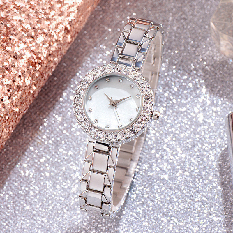 New Women's Watch Five-Piece Set Of Tiktok Live Luxury Diamond Set Fashion Trend Quartz Watch Set Specification drawing