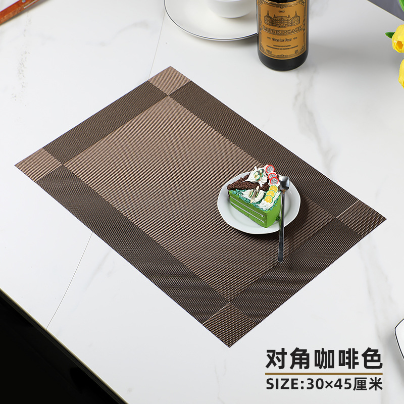 现货酒店餐垫/欧式PVC防/料理店餐桌垫细节图