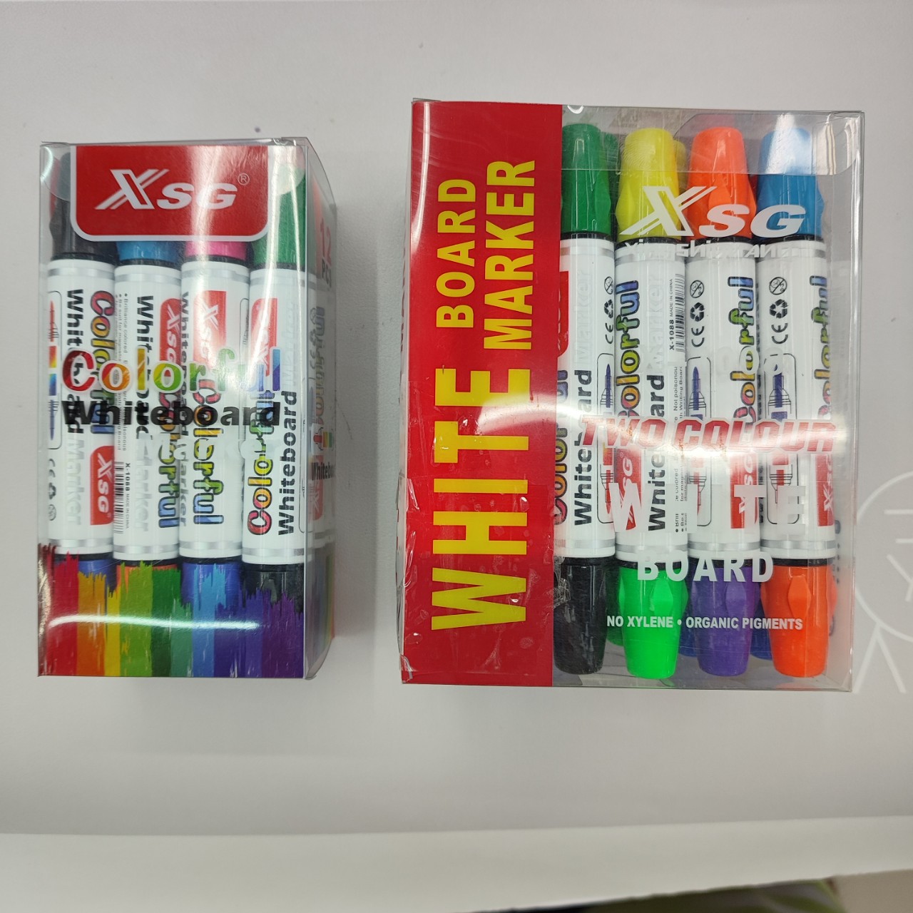 Xsg X-1088 Color Whiteboard Marker 12 Colors 24 Colors Double Head Double Color Round Head Knife Head Oblique Head Pvc Box details Picture