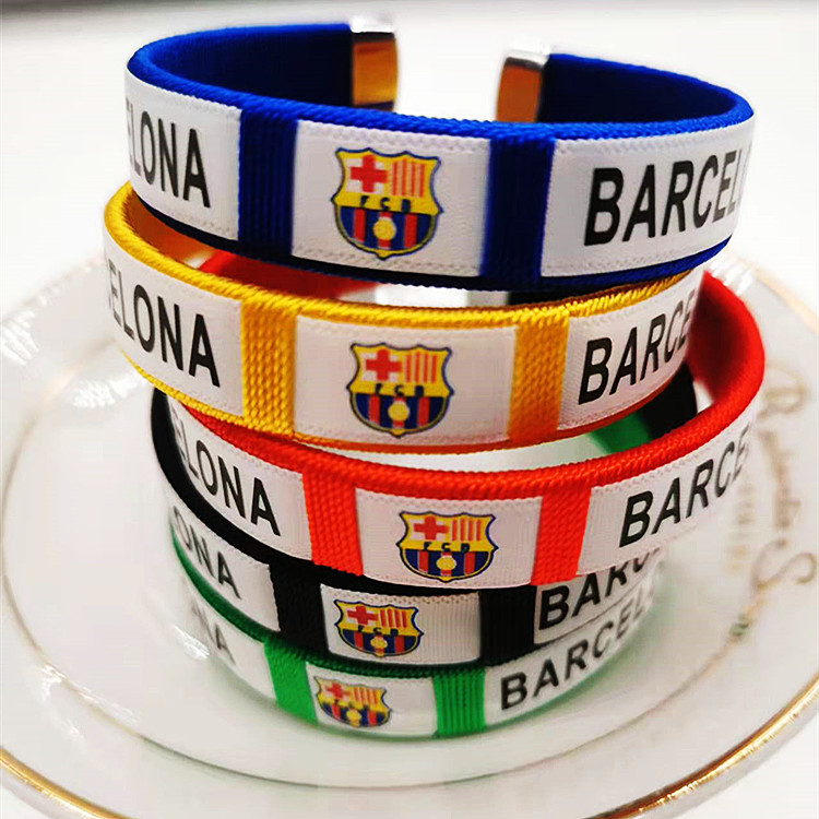 足球世界杯沙特阿拉伯皇马巴萨利物浦球迷人工阿根廷编织手环手镯