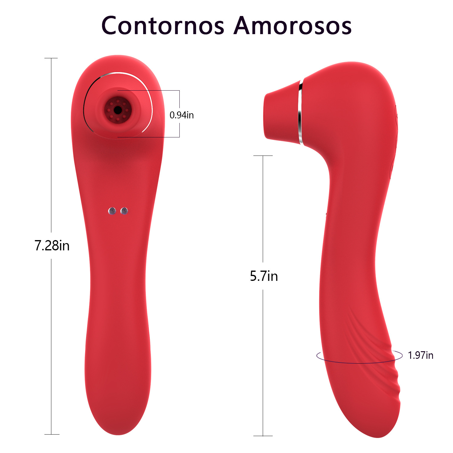New product, Second Trend 10-frequency vibration Sucking women's masturbation Honey Bean Sucking magnetic Silicone adult product Specification drawing