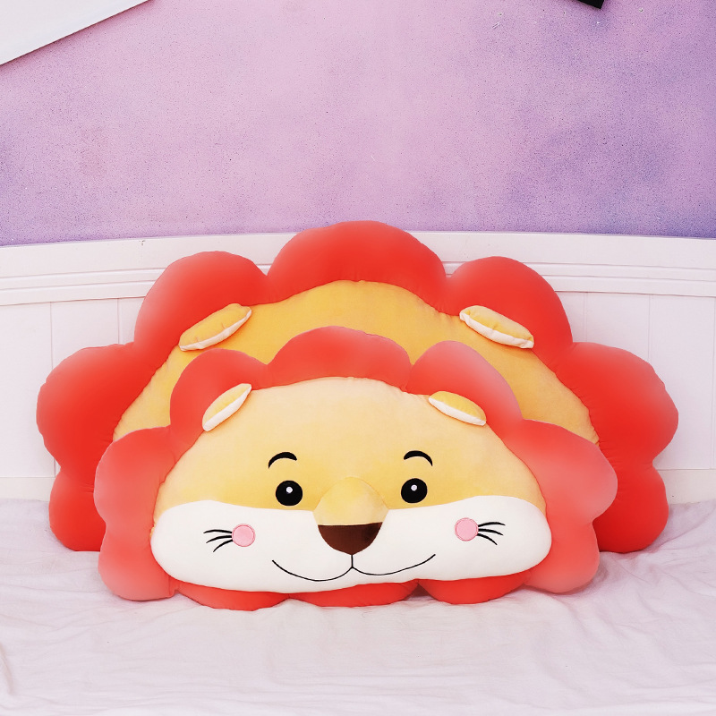 Cartoon New Sunflower Headboard Pillow Creative Cute Lion Sleeping Clamp Leg Pillow Cute Animal Backrest Application Scenario