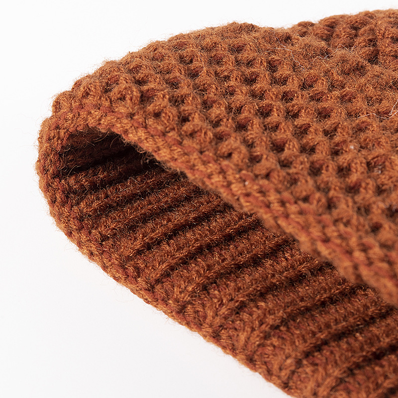 Woolen Hat Women Autumn Winter Europe And The United States Fashion Pointed Cold Hat Outdoor Warm Three Needles Show Face Small Beanie Knitted Hat Wholesale details Picture