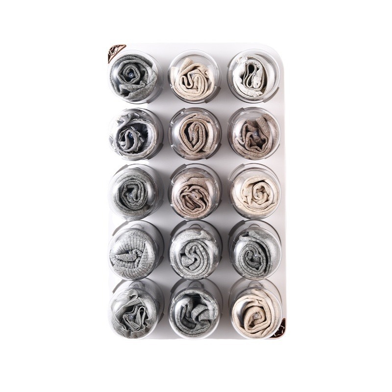 袜子短裤收纳白底实物图