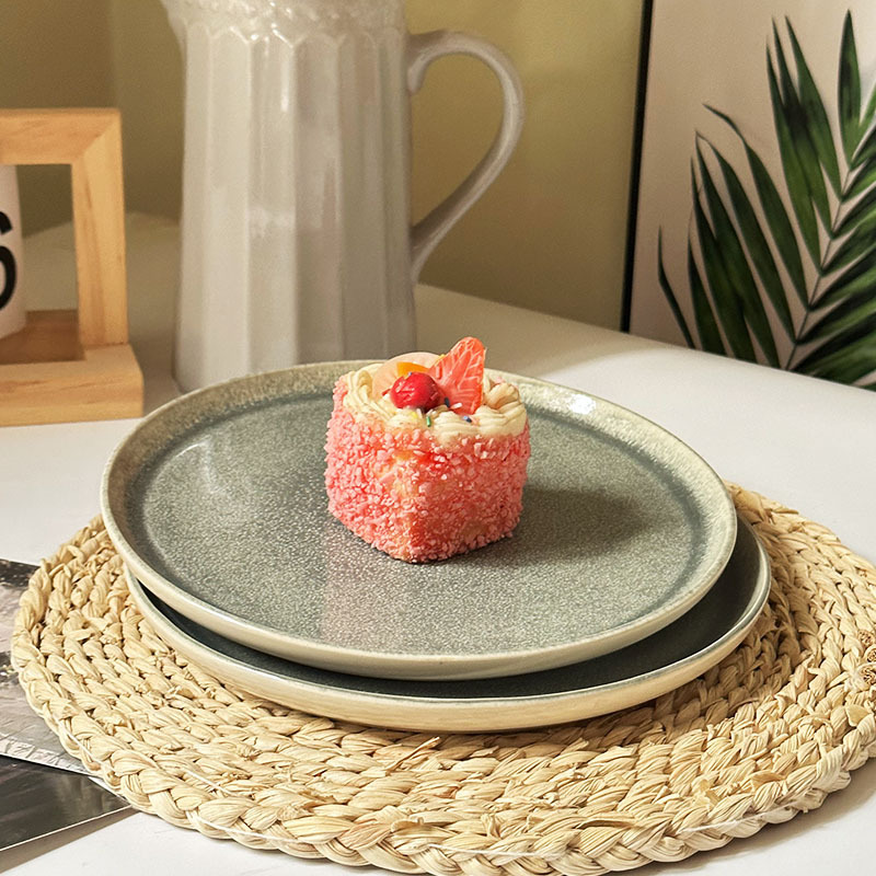 8.4英寸陶瓷盘子餐厅家用平盘菜盘早餐盘蛋糕盘简约快餐店用批发