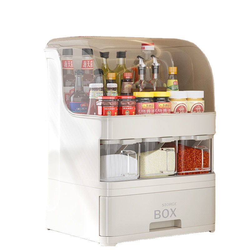 调料盒厨房置白底实物图