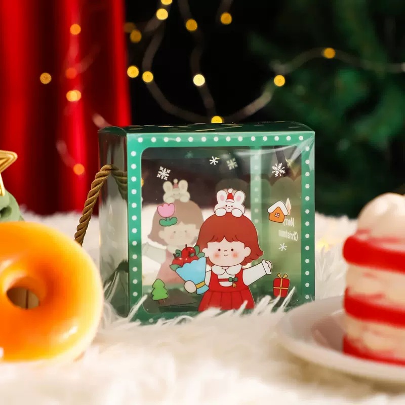 Christmas apple box, Christmas Eve apple gift box, plastic packaging box of peace fruit, empty box, Christmas gift bag Item Picture