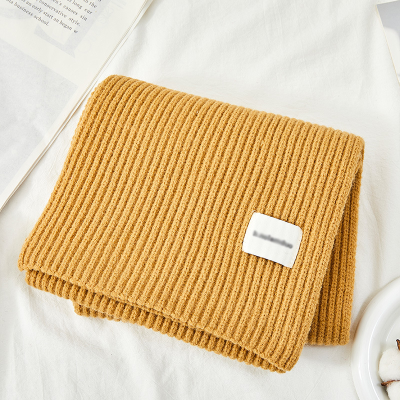 红色毛线围巾女冬季氛围感韩版百搭学生冬天保暖纯色加厚针织围脖详情33