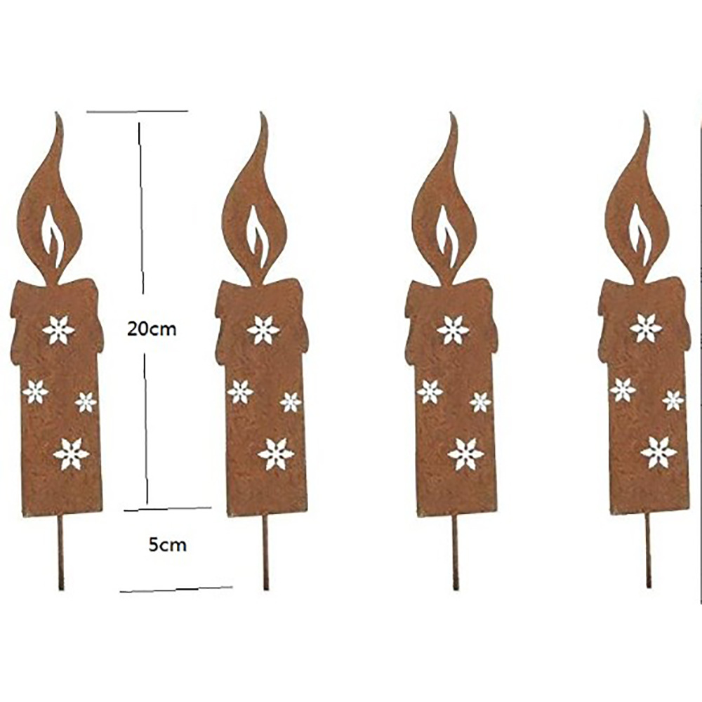 现货Rust/Candle/铁艺装饰/园艺装饰白底实物图