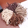 2022 New Korean-style cute hair tie, milk tea style, high-end rubber band, simple butterfly ponytail, forest-style hair tie Application Scenario