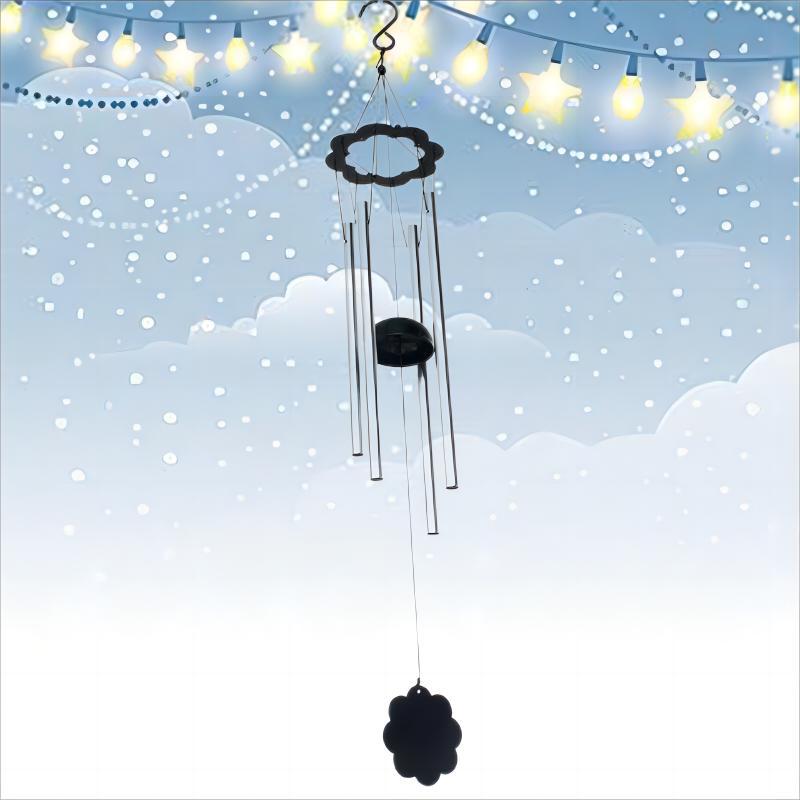 Metal Plum Iron Sheet Wind Chime Pendant Creative Black Aluminum Pipe Wind Chime Pendant Courtyard Garden Decoration Cross-Border